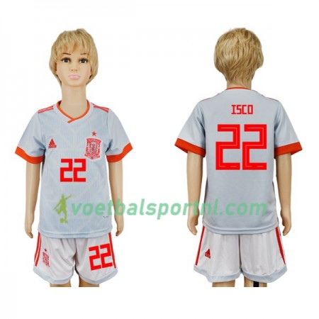 Spanje Isco 22 Kind Uit Tenue WK voetbal 2018